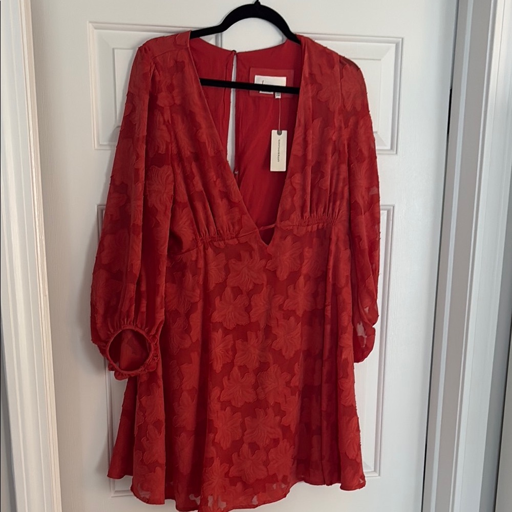 Anthropologie Scarlet Floral Dress